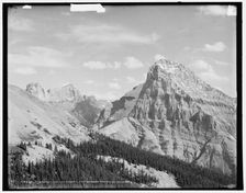 Mt. Stephen and Mt. Cathedral from Burgess Pass, British Columbia, (1902?). Creator: Unknown