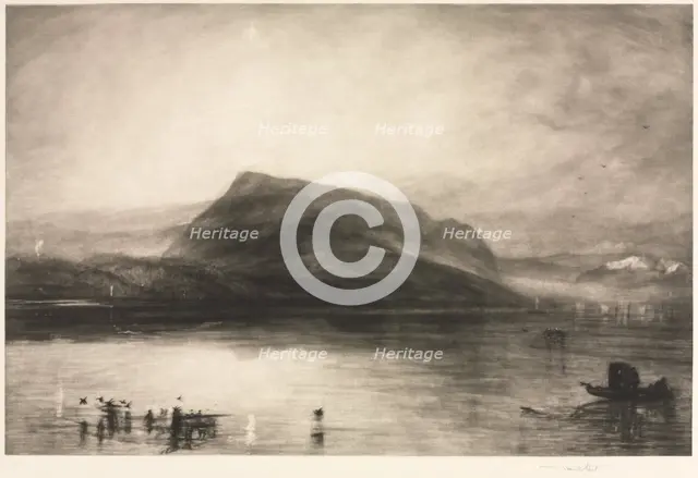 Mt. Rigi at Dawn, 1910. Creator: Frank Short (British, 1857-1945).