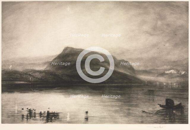 Mt. Rigi at Dawn, 1910. Creator: Frank Short (British, 1857-1945).