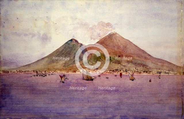 Mt. Vesuvius from the Bay of Naples, 1905. Creator: Cass Gilbert.