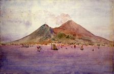 Mt. Vesuvius from the Bay of Naples, 1905. Creator: Cass Gilbert