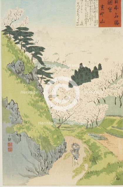 Mt. Yoshino, Cherry Blossoms, 1897. Creator: Kobayashi Kiyochika.