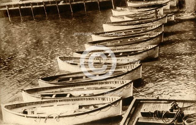 'Mute Evidence of Tragedy: All That Was Left of the Greatest Ship in the World', 1912, (1933).  Creator: Unknown.