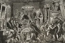 Mutiny of Aranjuez (17-19 March 1808): break-in at the Prince of Peace's house, (1851). Creator: Unknown
