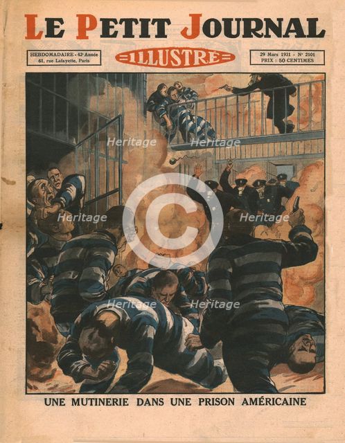 Mutiny in an American prison, 1931. Creator: Unknown.