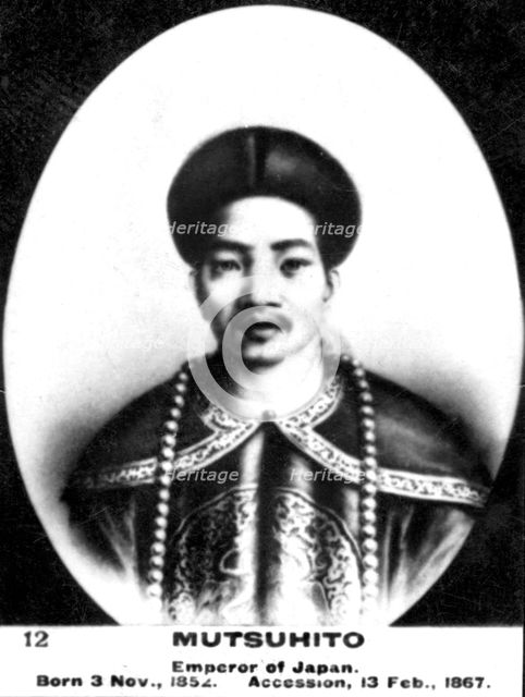 Mutsuhito, Emperor of Japan, (1852-1912), 20th century. Creator: Ogden's Guinea Gold Cigarettes.