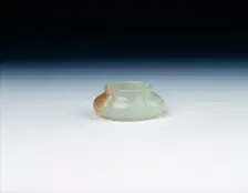 Mutton fat jade four-lobed brushwasher, Qing dynasty, China, probably 18th century. Creator: Unknown