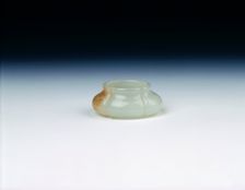 Mutton fat jade four-lobed brushwasher, Qing dynasty, China, probably 18th century