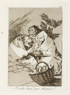 Mucho hay que chupar.; Los Caprichos, pl.45, 1799. Creator: Francisco Goya