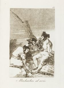 Muchachos al avío.; Los Caprichos, pl.11, 1799. Creator: Francisco Goya