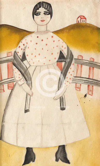 Muchacha Pueblerina (Country Girl), 1925. Creator: Kahlo, Frida (1907-1954).