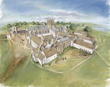 Muchelney Abbey, c16th century, (c1990-2010). Artist: Peter Dunn