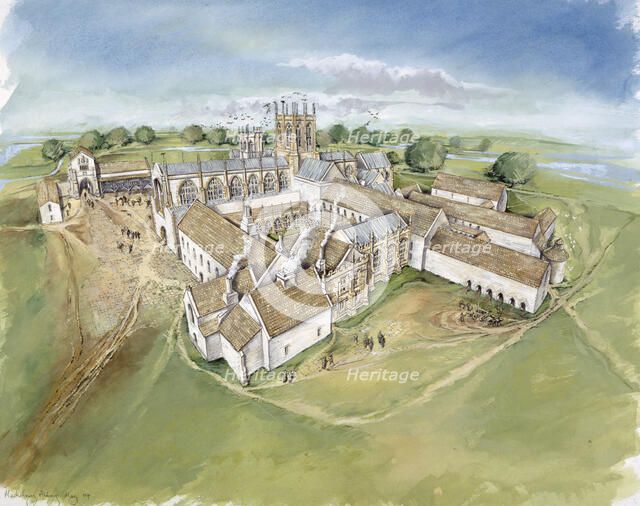 Muchelney Abbey, c16th century, (c1990-2010). Artist: Peter Dunn.