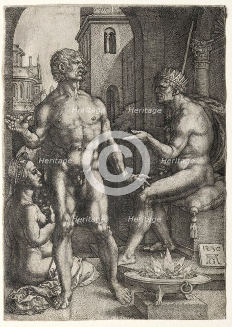 Mucius Saevola, 1530. Creator: Heinrich Aldegrever (German, 1502-1555/61).