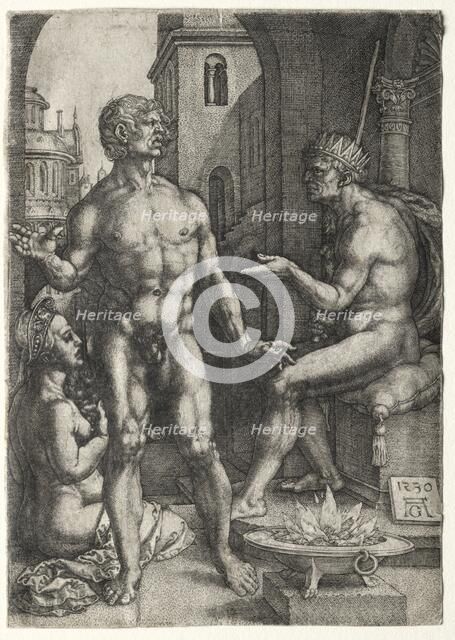 Mucius Saevola, 1530. Creator: Heinrich Aldegrever (German, 1502-1555/61).