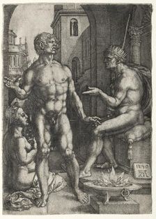 Mucius Saevola, 1530. Creator: Heinrich Aldegrever (German, 1502-1555/61)