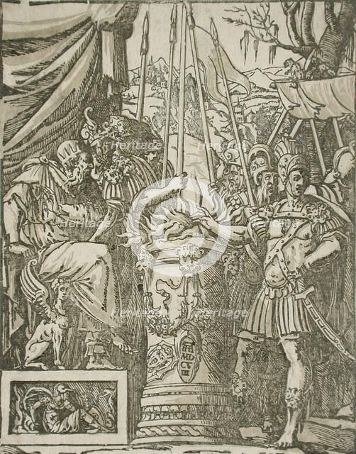 Mucius Scaevola, 1608. Creator: Andrea Andreani.