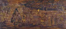 Mucius Scaevola Murders Porsenna's Secretary and Puts His Right Hand in the Fire, c1480. Creator: Florentine Master