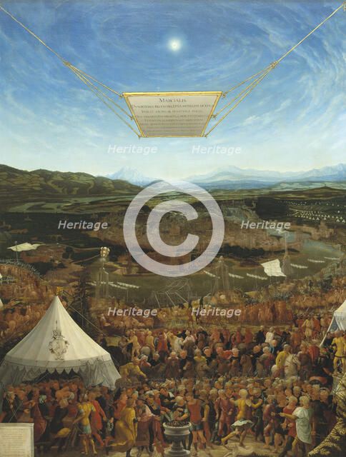 Mucius Scaevola before King Porsenna, 1533. Creator: Abraham Schöpfer.