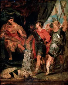 Mucius Scaevola before Porsenna 1630s. Artist: Peter Paul Rubens