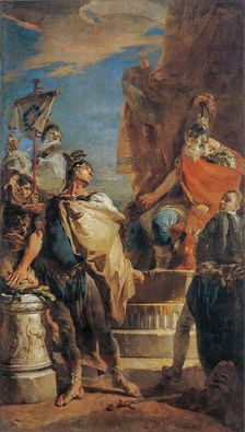 Mucius Scaevola before Porsenna, 1728. Creator: Giovanni Battista Tiepolo