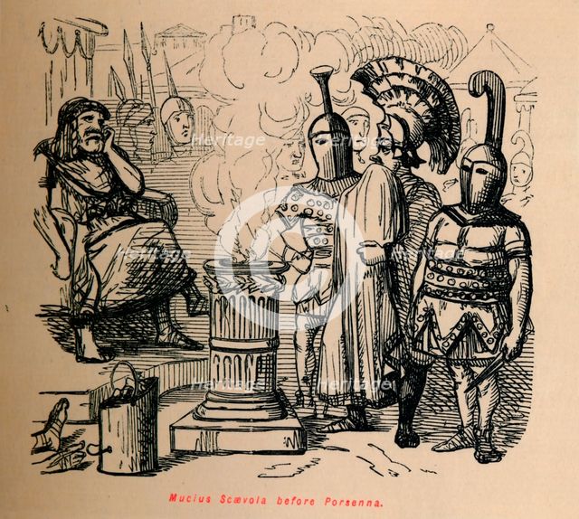 'Mucius Scaevola before Porsenna', 1852. Artist: John Leech.