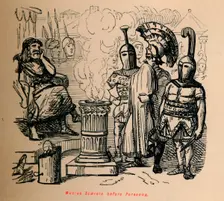 Mucius Scaevola before Porsenna 1852. Artist: John Leech