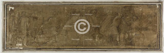 Mucius Scaevola Crossing the Tiber, Intending to Assassinate Porsenna but Killing his..., n.d. Creator: Unknown.