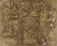 Mucius Scaevola Putting His Hand in the Flame before Porsenna, n.d. Creator: Unknown