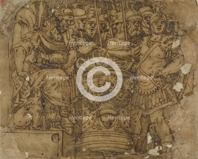 Mucius Scaevola Putting His Hand in the Flame before Porsenna, n.d. Creator: Unknown.