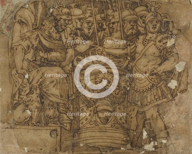 Mucius Scaevola Putting His Hand in the Flame before Porsenna, n.d. Creator: Unknown.