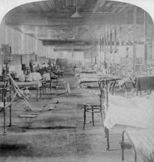 Mud Hall the last prison occupied by the British officers at Pretoria, South Africa, 1901.Artist: Underwood & Underwood