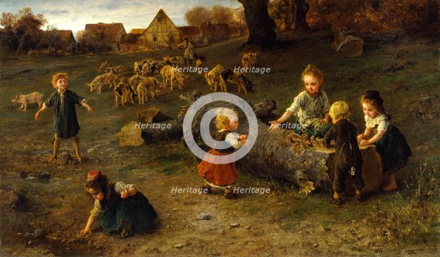 Mud Pies, 1873. Creator: Ludwig Knaus.