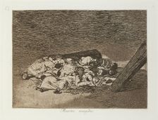 Muertos recogidos.; Los Desastres de la Guerra, Madrid 1863. Creator: Francisco Goya