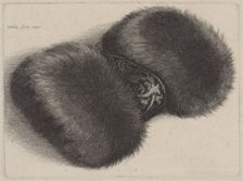 Muff with Brocade Band, 1647. Creator: Hollar, Wenceslaus (1607-1677)