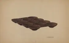 Muffin Pan, c. 1940. Creator: Paul Poffinbarger