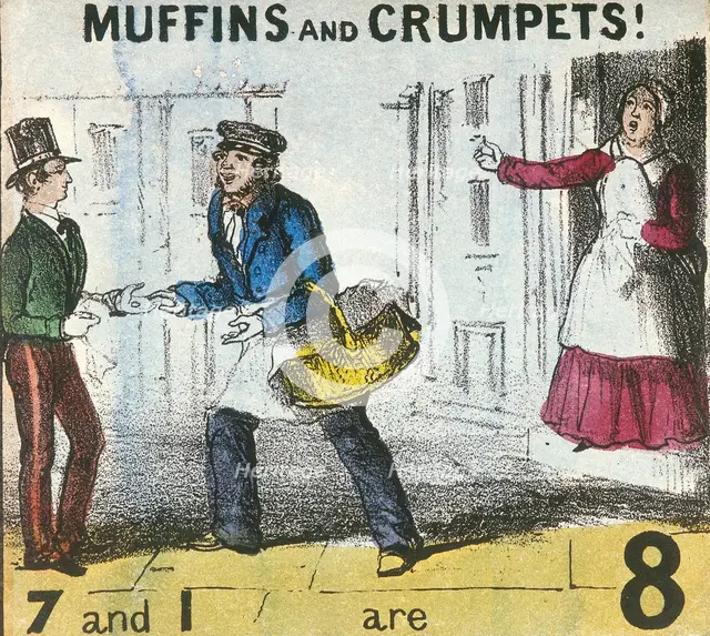 'Muffins and Crumpets!', Cries of London, c1840. Artist: TH Jones