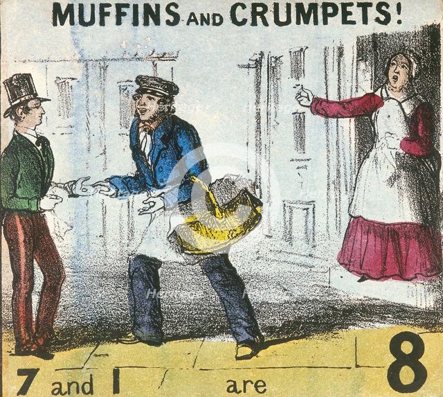 'Muffins and Crumpets!', Cries of London, c1840. Artist: TH Jones