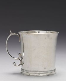 Mug, 1680-1710. Creator: John Coney (American, 1656-1722)