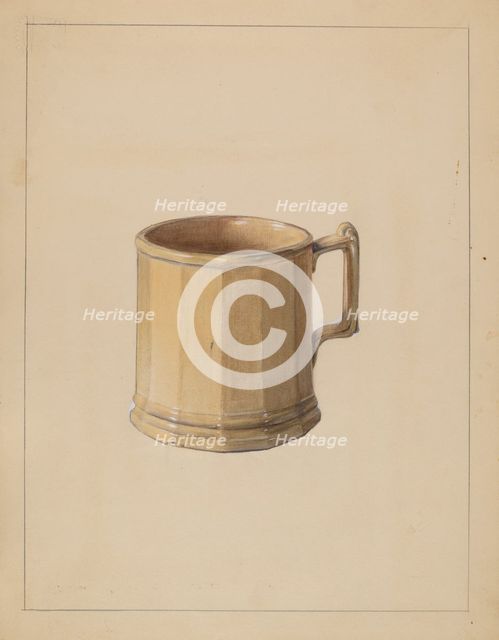 Mug, 1936. Creator: Mina Lowry.
