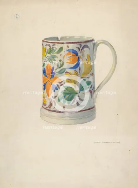 Mug, c. 1942. Creator: George B. Meyer.