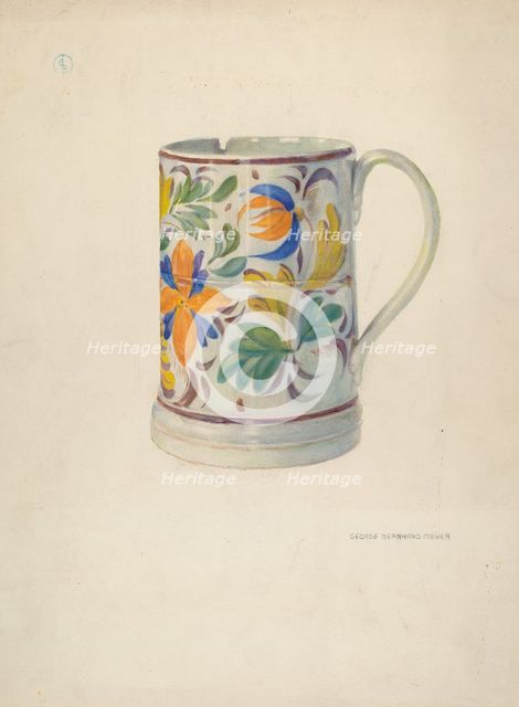 Mug, c. 1942. Creator: George B. Meyer.
