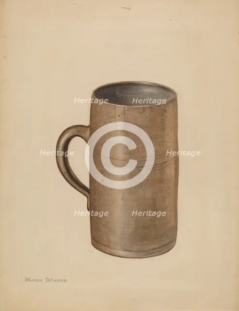 Mug, c. 1936. Creator: Yolande Delasser.