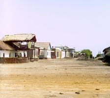 Mugan: Settlement of Petropavlovskoe; a street (seventy-seven households), between 1905 and 1915. Creator: Sergey Mikhaylovich Prokudin-Gorsky