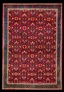 Mughal carpet with floral pattern, late 17th century