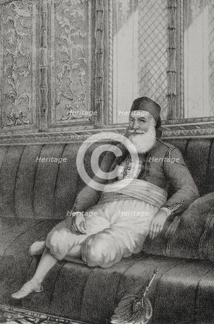 Muhammad Ali, (1769-1849), Pasha of Egypt from 1805 to 1848, 1852. Creator: Julio Donón.