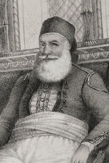 Muhammad Ali, (1769-1849), Pasha of Egypt from 1805 to 1848, 1852. Detail. Creator: Julio Donón