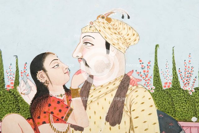 Muhammad Shah (reigned 1719-1748) and a Woman in Union (image 3 of 3), c1830. Creator: Unknown.