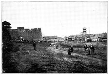Mukden: East City Gate and Church, 1895. Creator: Unknown