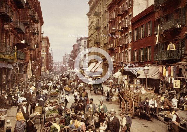 Mulberry Street, New York City, ca 1900. Creator: Unknown.